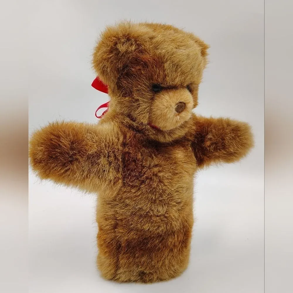 Steiff Vintage Brown Teddy Bear Hand Puppet Puppet - Picture 4 of 13